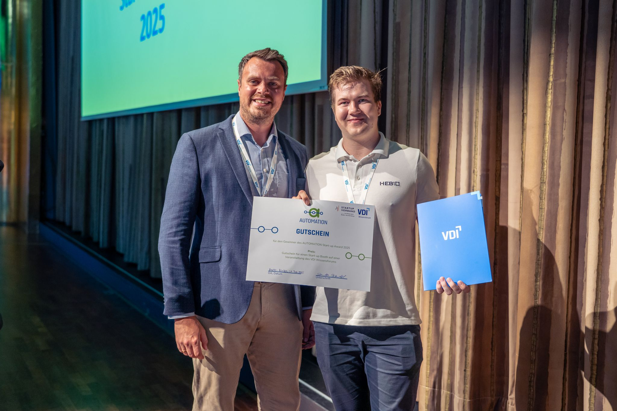HEBIO gewinnt Pitch-Wettbewerb beim VDI-Kongress AUTOMATION
